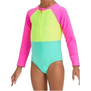 Cat & Jack Color Block Long Sleeve Toddler Swimsuit Size 2T
